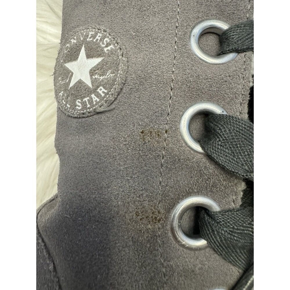 Converse‎ Chuck Taylor All Star Beverly Boot Gray Women’s Size 6 Leather - Picture 7 of 16